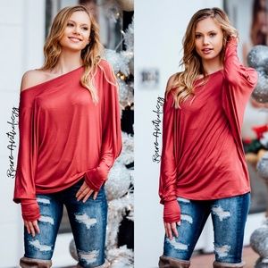 Tops - Marsala Dolman Knit Top Tops - Marsala Dolman Knit Top